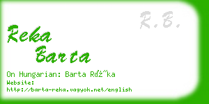 reka barta business card